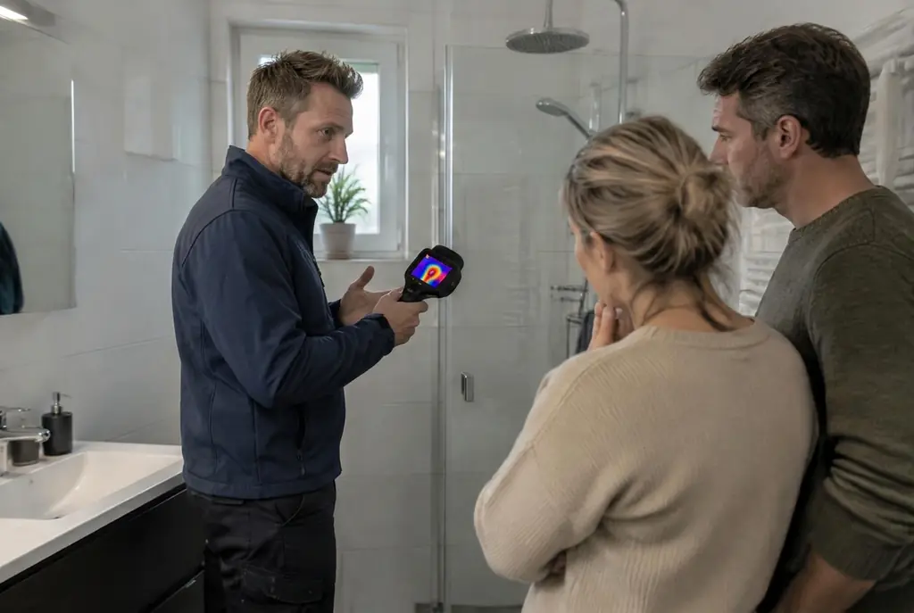 Lekdetectie Borne – specialist legt bevindingen uit aan bewoner